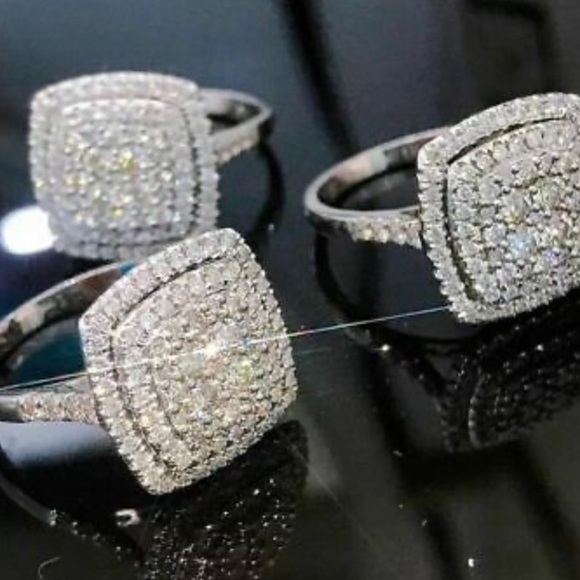 New 925 Sterling silver diamond 💍 ring - Picture 4 of 7